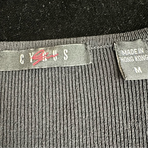 Women’s Black Sweater - Cyrus - Scoop Neck & 3/4 Sleeves with Fringe - Size M - Picture 12 of 16